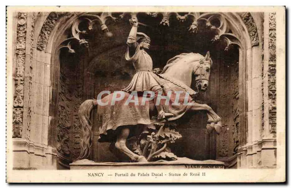 NANCY — Portal des Ducal Palastes — Statue von René II - Vorderseite