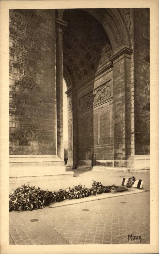 Arc de Triomphe — Grab des Unbekannten Soldaten — Verlag MONA, Nr. 13 - Vorderseite