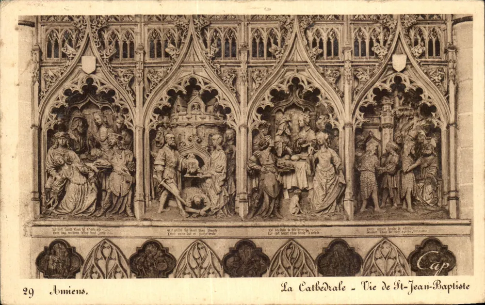 Amiens — Die Kathedrale — Leben des Johannes des Täufers — Cap - Vorderseite