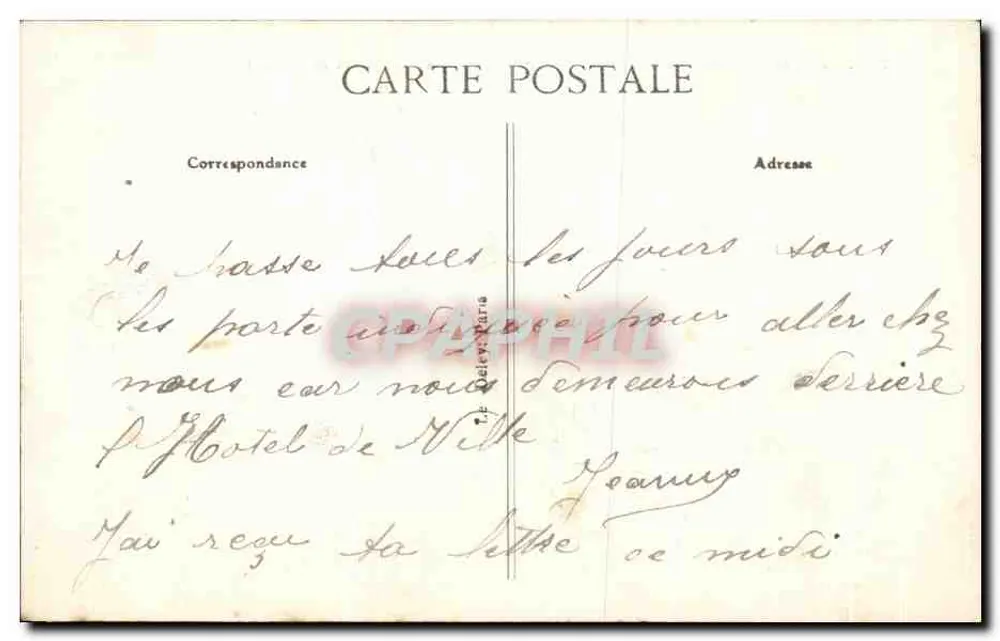 Le Havre — Das Rathaus und der Garten — Nicolel, Verleger, Nr. 141 - Rückseite