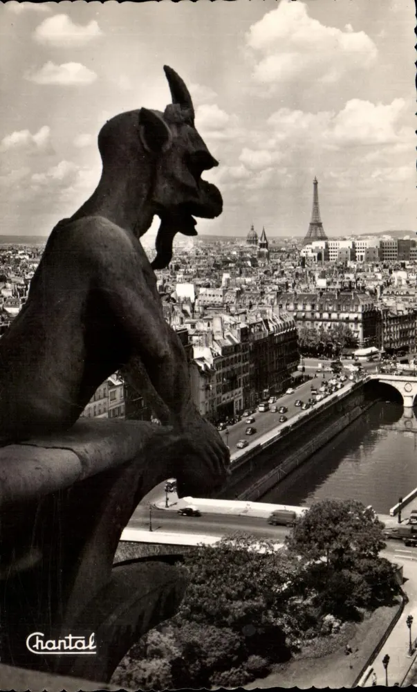 Parijs - Kathedraal van Notre-Dame (De Duivel) — uitzicht vanaf een gargoyle — Edities Chantal - Voorkant