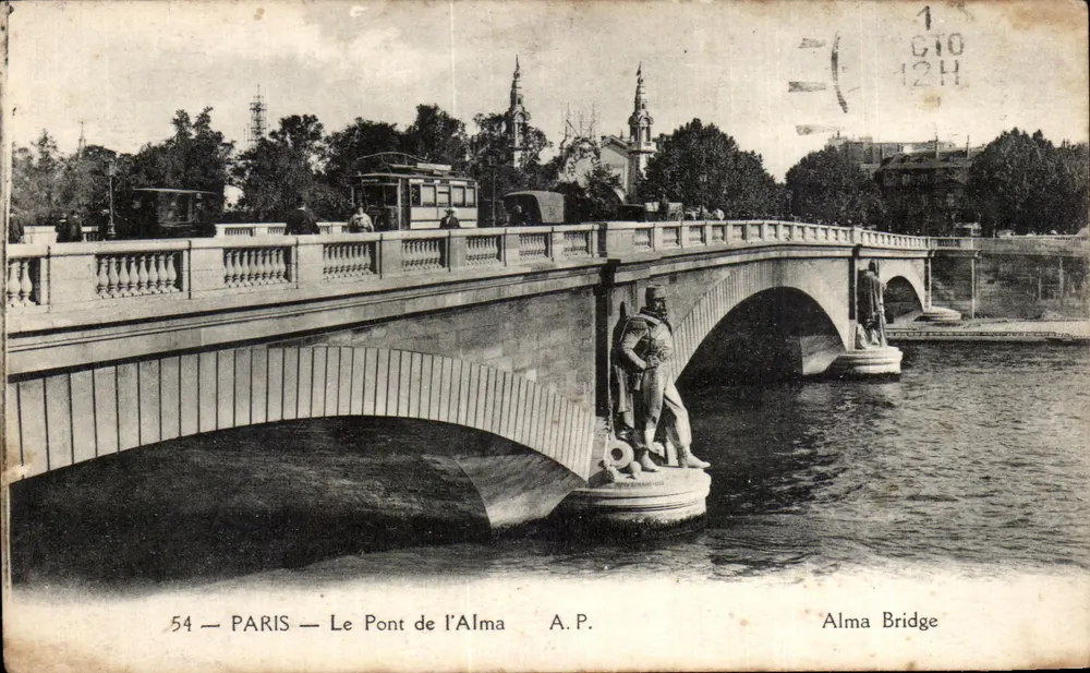 Paris — O Ponte do Alma — A.P. n°54 - Frente