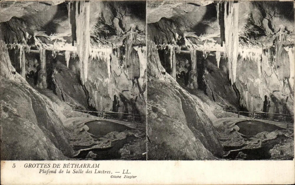 Grotten von Bétharram — Decke der Halle der Kerzenleuchter — Cliché Ziegler - Vorderseite