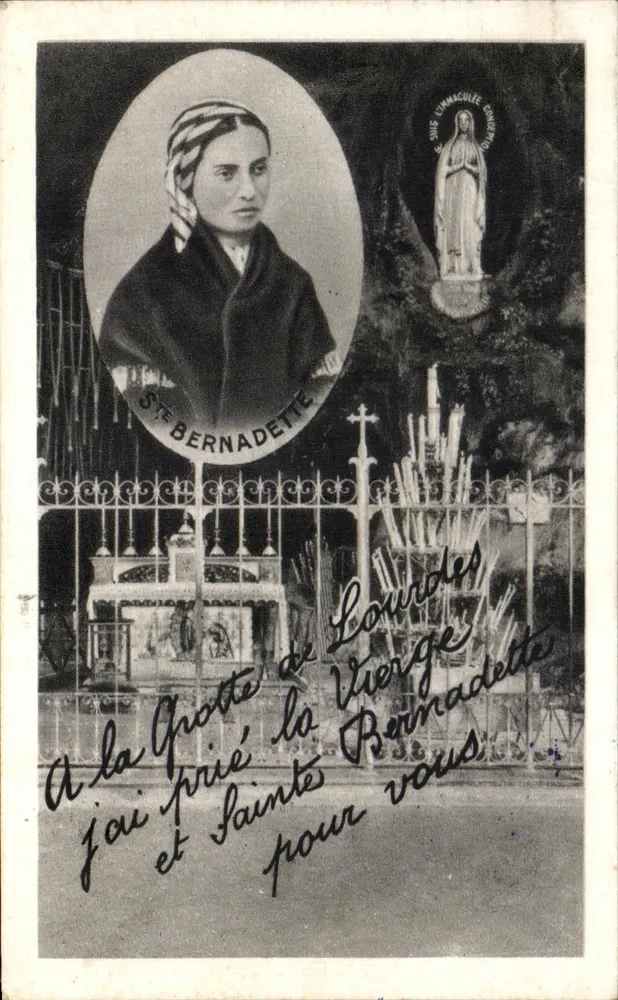 A Gruta de Lourdes — Santa Bernadette — Edição fotográfica Quinault - Frente