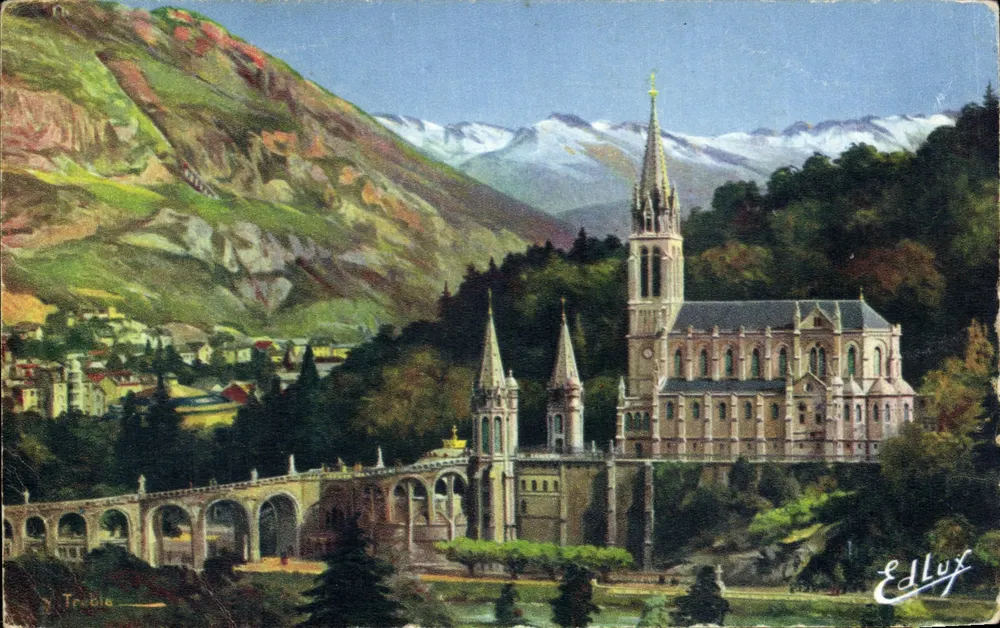 Lourdes — A Basílica e o Pic du Jer — Edição Edlux - Frente