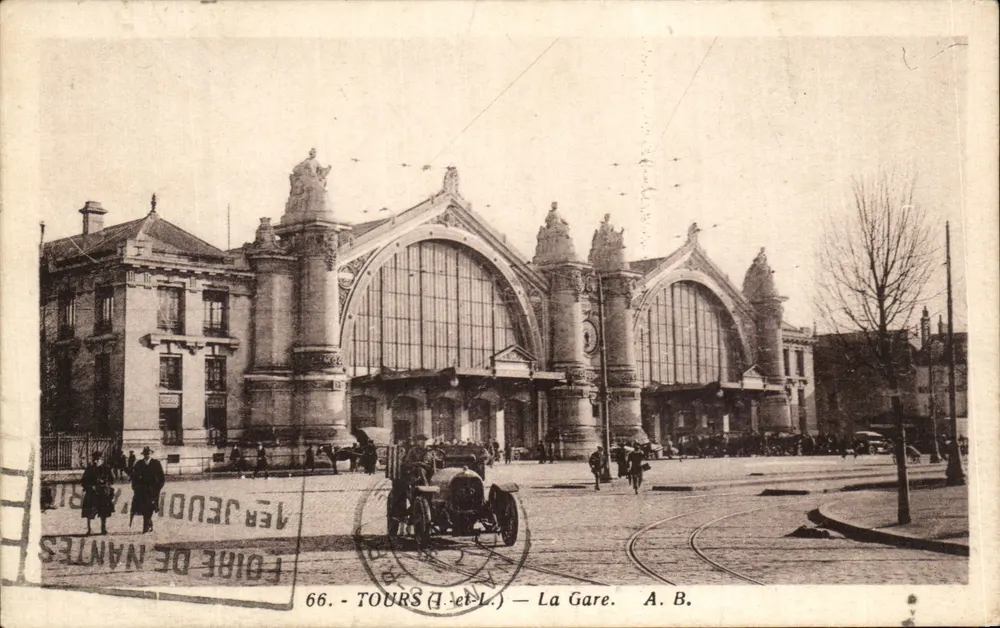 Tours (H.-et-L.) — A Estação — A. B. — n° 66 - Frente