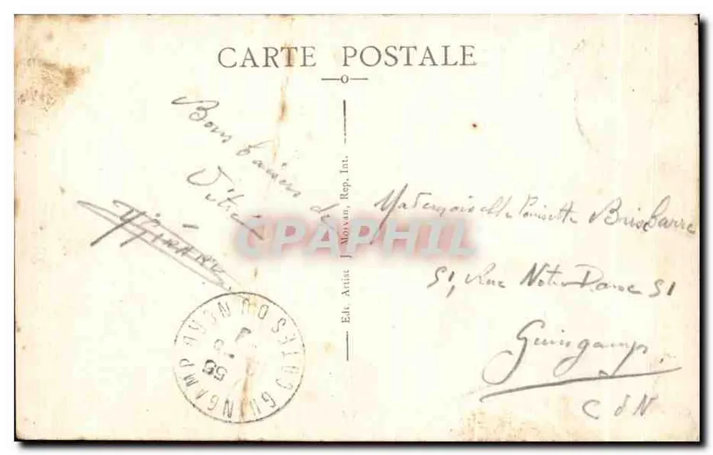 Vitré (Ille-et-Villaine) — Das Schloss - Die Saint Laurent-Turm und die Gräben — J. Morvan, Nr. 10 - Rückseite