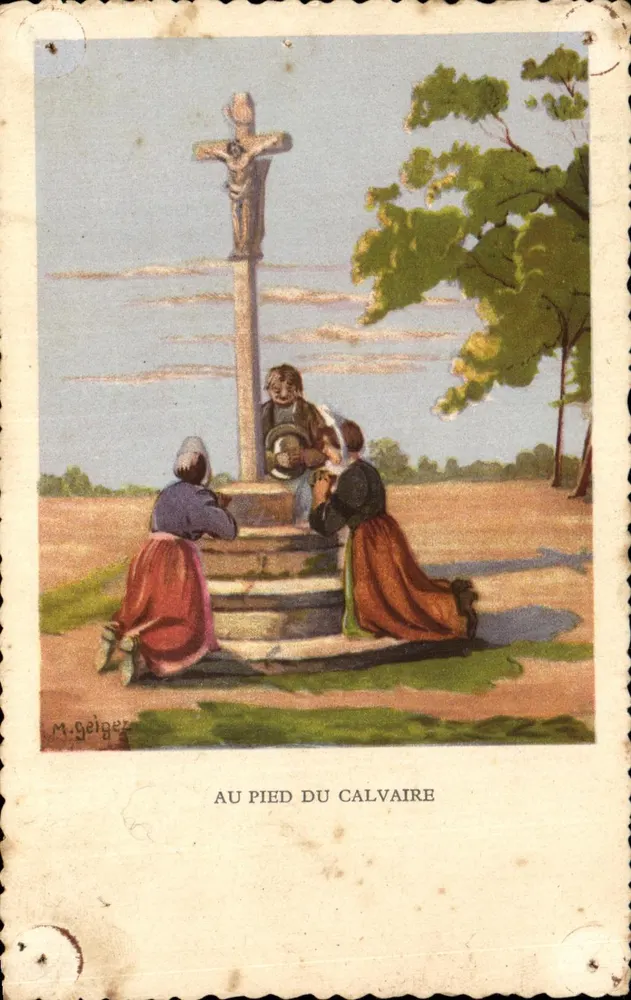 Am Fuße des Calvariums — M. Geiger — Serie 71 - Vorderseite