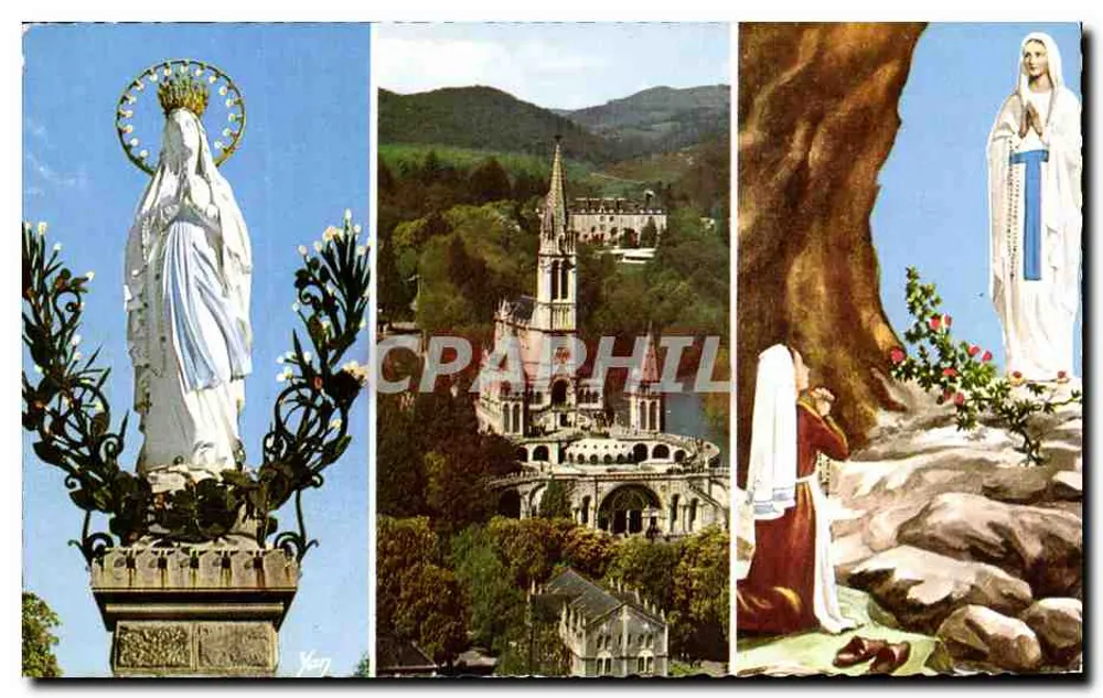 Lourdes — Erscheinungen der Jungfrau — Verlag P. CHAMSON, n°76 - Vorderseite