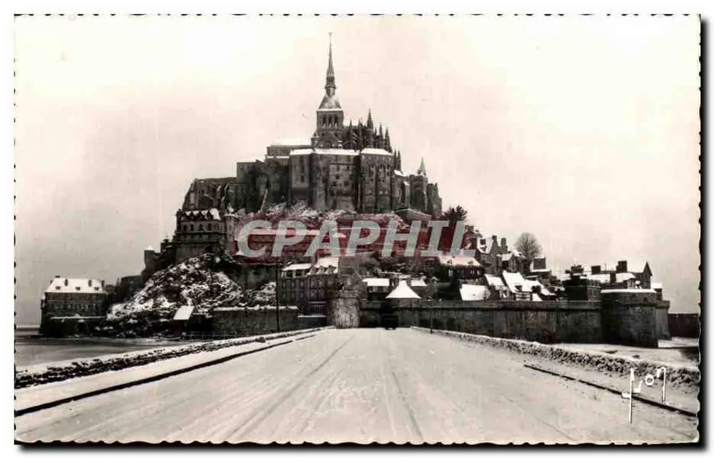 Mont Saint-Michel — unter Schnee — Les Éditions d'Art, Paris, n° B 154 - Vorderseite