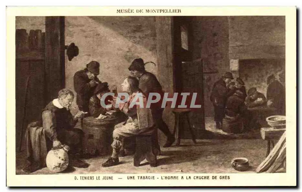 D. Teniers le Jeune — Une Tabagie — L'Homme à la Cruche de Grès — Musée de Montpellier - Vorderseite