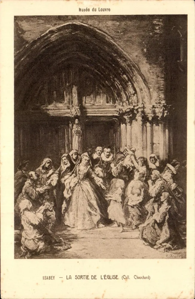 Isabey — L'uscita dalla Chiesa — Museo del Louvre (Coll. Chauchard) - Recto