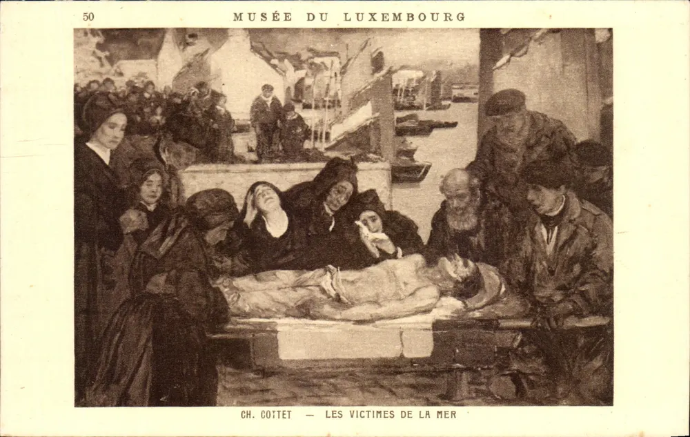 Die Opfer des Meeres — Musée du Luxembourg — CH. Cottet — n°50 - Vorderseite
