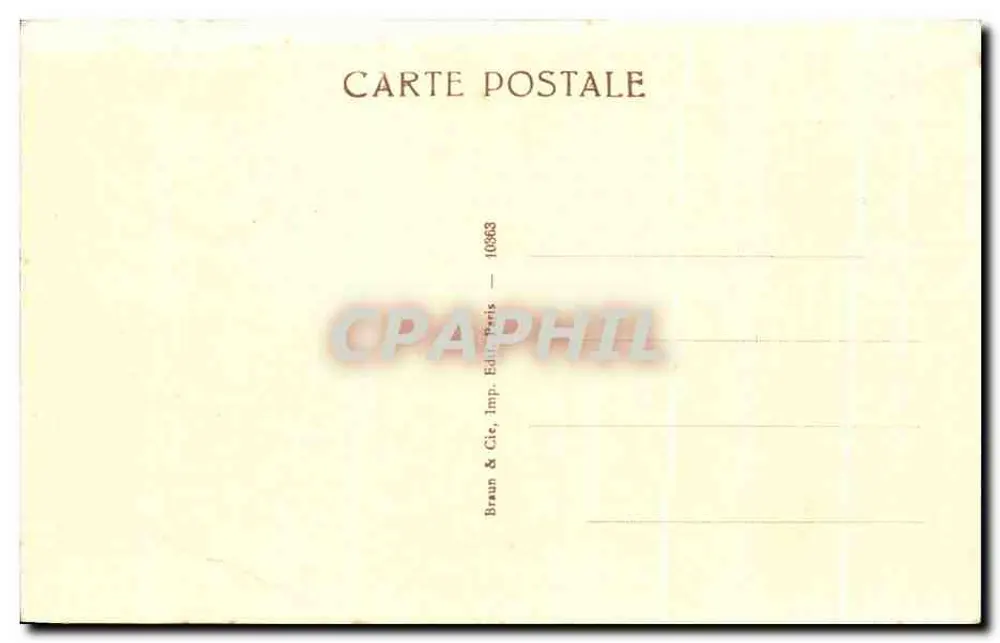 Musée du Louvre — Les Illusions Perdues (œuvre de Ch. Gleyre) — éditeur Braun & Cie, Paris, n° 10963 - Achterkant