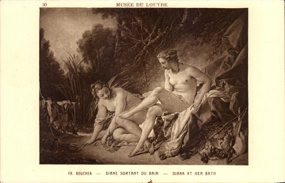 Diane beim Aussteigen aus dem Bad — Musée du Louvre — Fr. Boucher — Nr. 30 - Vorderseite