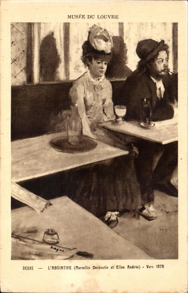 Das Absinth — Marcellin Desboutin und Ellen Andrée — Musée du Louvre — Degas — Um 1878 - Vorderseite