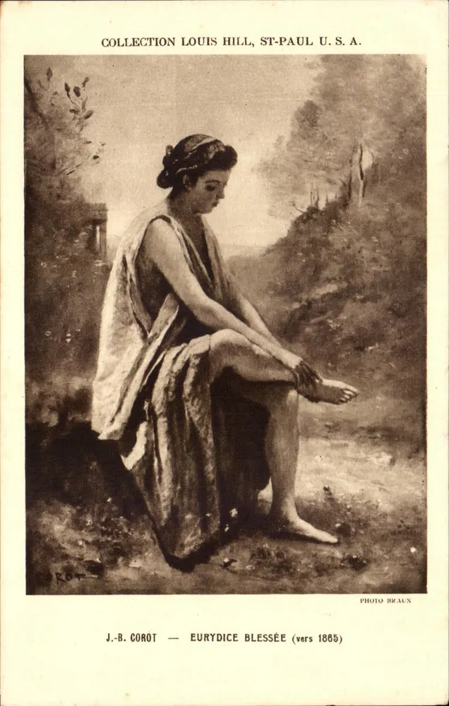Eurydice ferida — J.-B. Corot — Foto Braun — Coleção Louis Hill, St-Paul U.S.A. - Frente