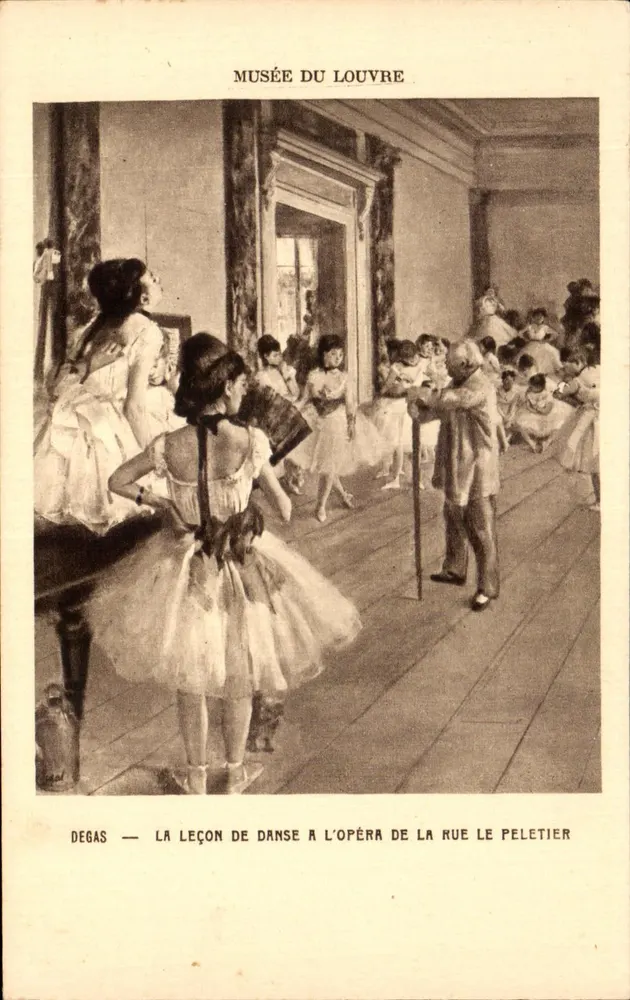 Tanzunterricht am Opernhaus in der Rue Le Peletier — Degas — Louvre-Museum - Vorderseite