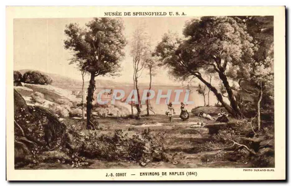 J.-B. Corot — Arredores de Nápoles (1841) — Foto Durand-Ruel - Frente
