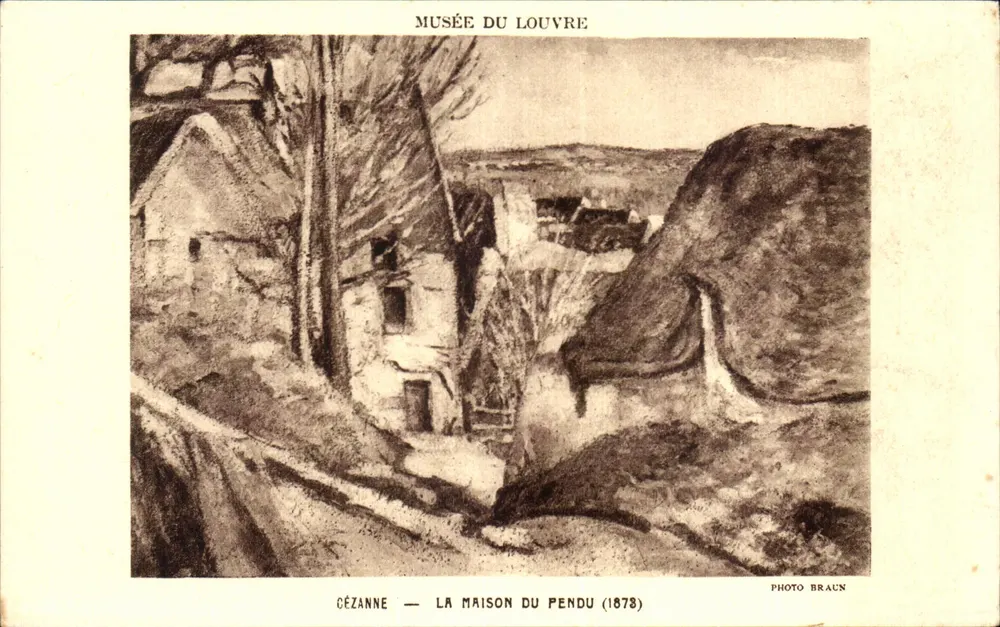 A Casa do Enforcado — Cézanne — Museu do Louvre (1878) — Foto Braun - Frente