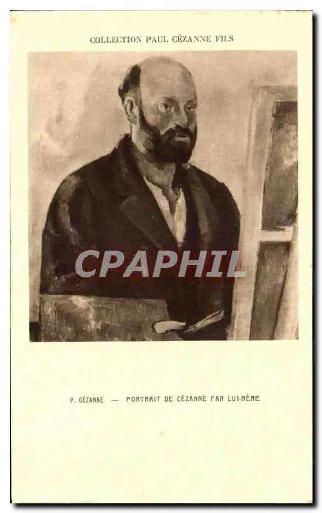 Paul Cézanne — Portrait von Cézanne selbst — Sammlung Paul Cézanne Fils - Vorderseite