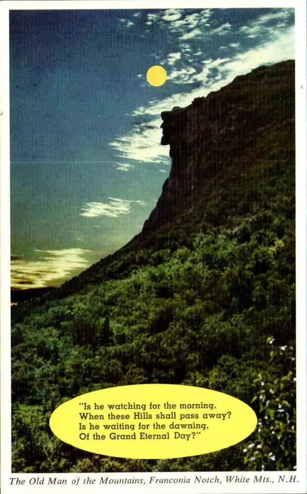 Der Alte Mann der Berge — Franconia Notch, White Mts., N.H. — Verlag: Bromley & Company, Inc. - Vorderseite