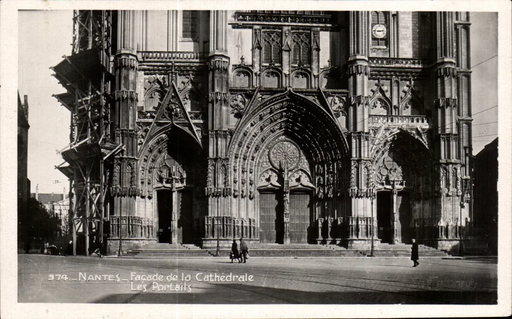 Nantes — Fassade der Kathedrale, Die Portale — Edition « La Cigogne » - Vorderseite