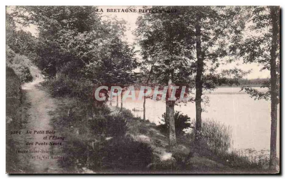 Der kleine Wald und der See der neuen Brücken — Zwischen Sainte-Briac und Val André — Pittoreske Bretagne - Vorderseite