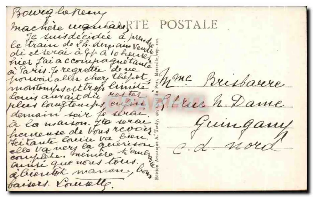 Marseille - Notre-Dame de la Garde und das Schloss If - A.T. - Rückseite