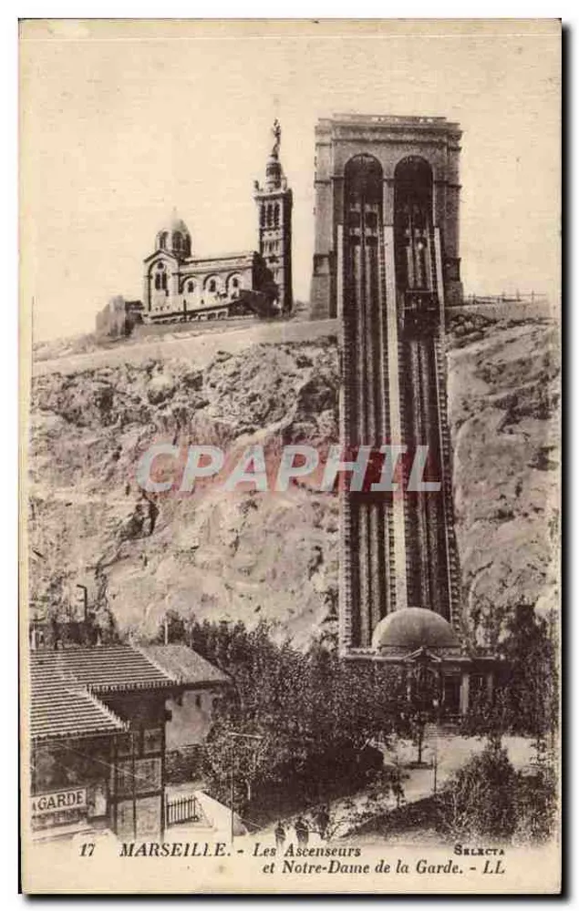 Marseille - Die Aufzüge und Notre-Dame de la Garde - Selecta - LL - Vorderseite