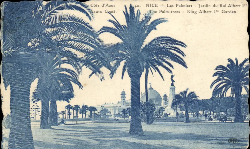 NICE — Die Palmen — Garten des Königs Albert I. — Tauréz-Ausgabe, n°40 - Vorderseite
