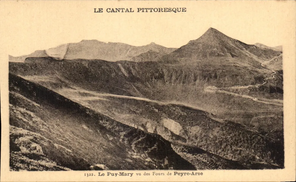 Le Puy-Mary aus Sicht der Fours de Peyre-Arse — Das pittoreske Cantal — Éditions Maïroux-Laborie et Delaprat, Aurillac - Vorderseite