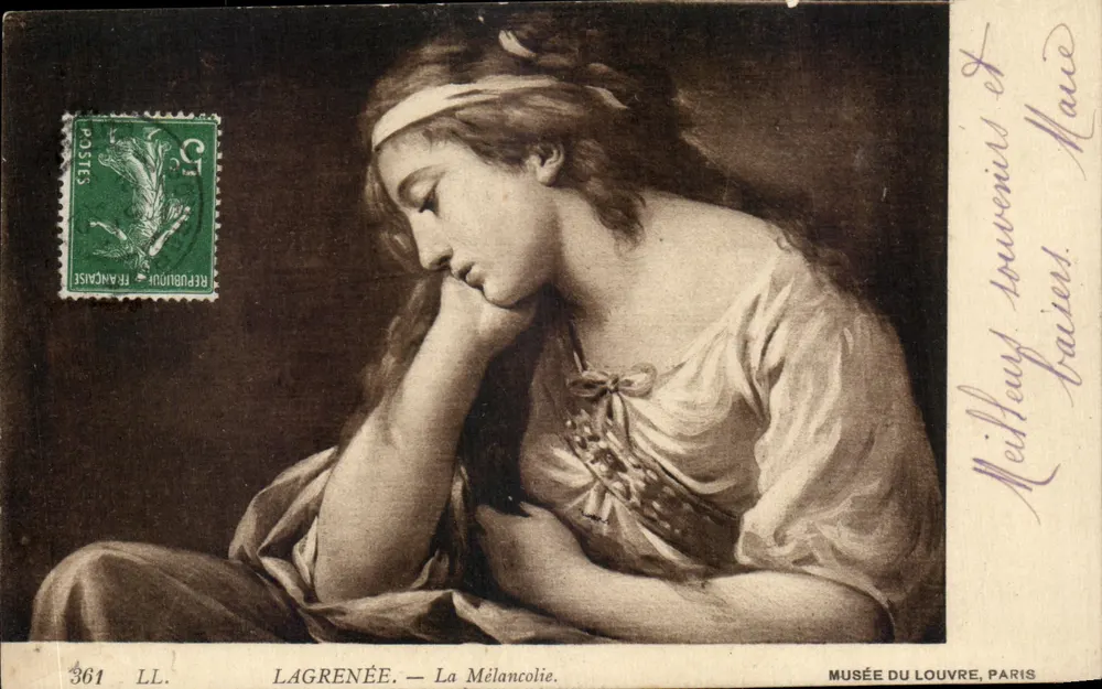 Lagrenée — Die Melancholie — Louvre-Museum, Paris - Vorderseite