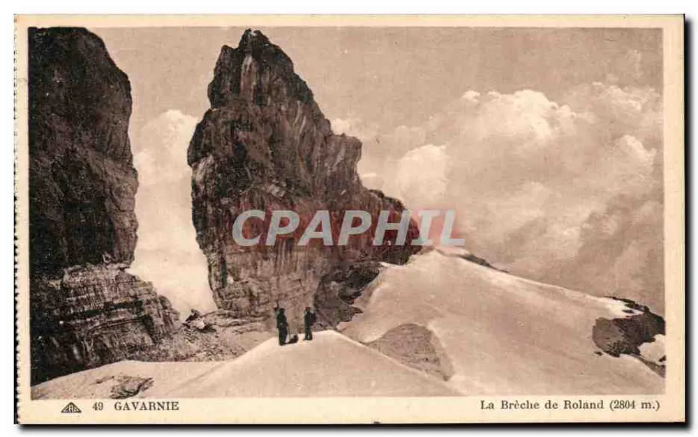 A Brecha de Roland (2804 m.) — Gavarnie — Editor: Des Arts Photoméca, Strasbourg - Frente
