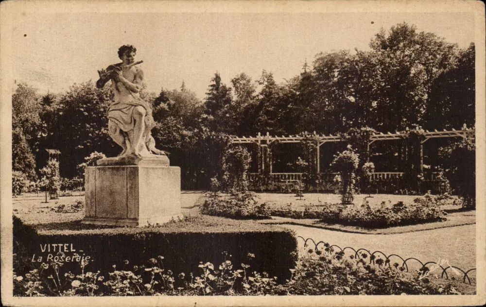 Vittel - La Roseraie — figura muzyka i pergola — Éditions d'Art V. Becker, nr 670 - Awers