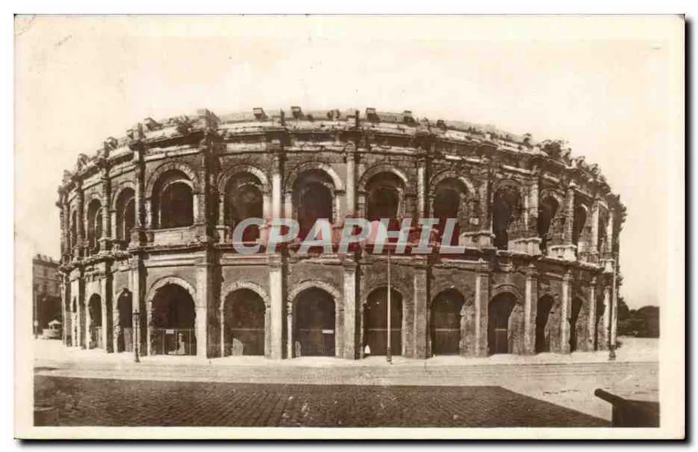 As Arenas de Nîmes — lado oeste — editor desconhecido, número de série não visível - Frente