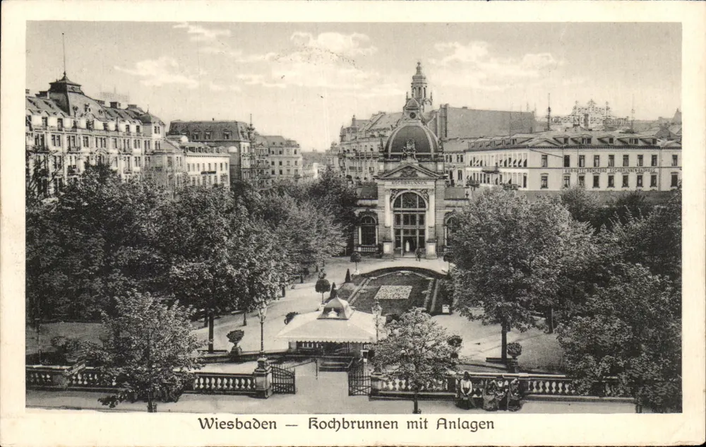 Wiesbaden — Rochbrunnen mit Anlagen — éditeur van den Boogaart's Kunst-Anstalt, n° 7238 - Vorderseite
