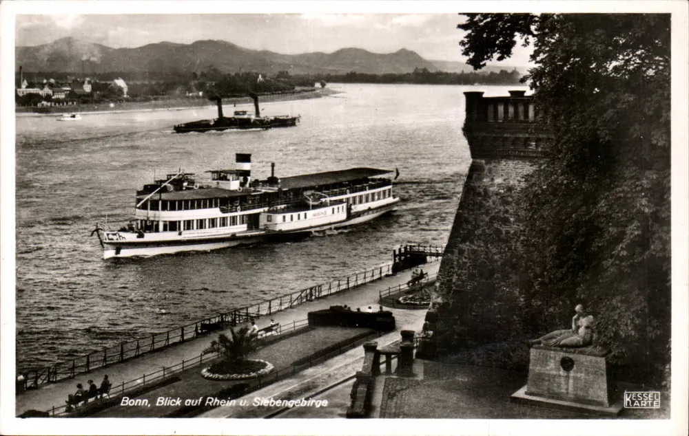 Bonn, Blick auf Rhein und Siebengebirge — Kessel & Larte - Vorderseite