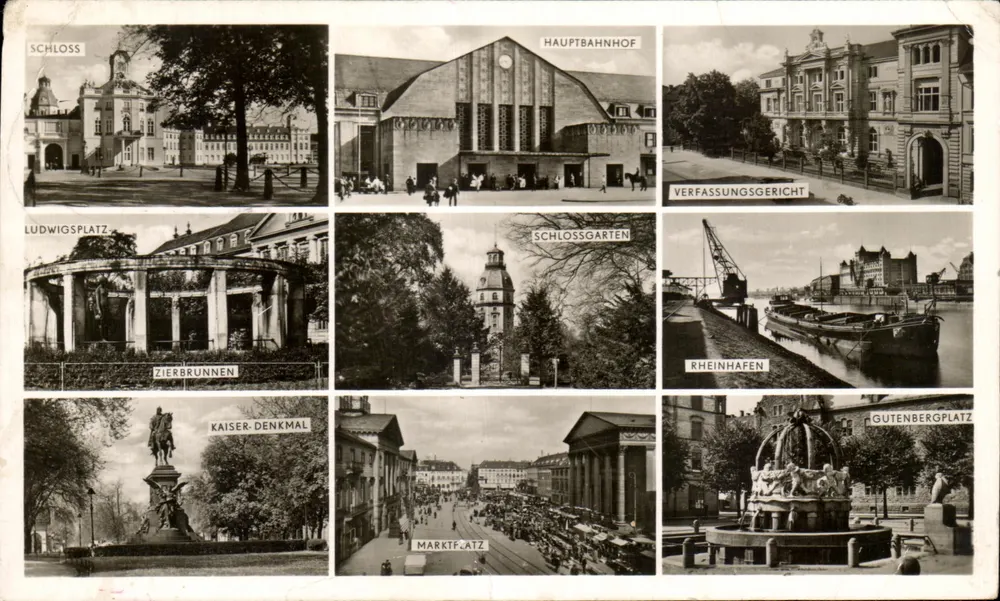 Karlsruhe — Orte und Denkmäler — Yelten-Verlag, Nr. 9071 - Vorderseite