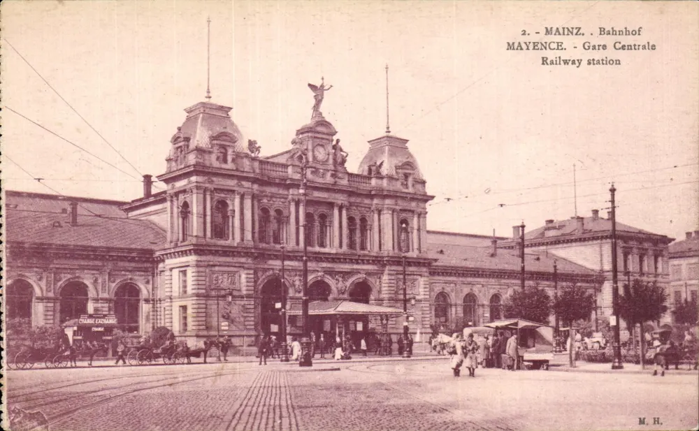 Mainz - Bahnhof — Hauptbahnhof — M. H. - Vorderseite