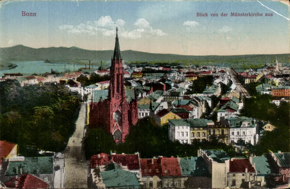 보른 — 교회에서 본 풍경 — Kunstverlag Wilhelm Kühn, 보른, 번호 60 - 앞면