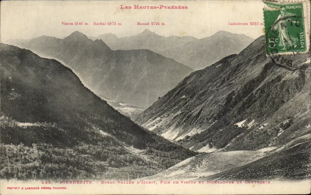 Pikas von Viscos und Berge von Cauterets — Hautes-Pyrénées — Phototyp & Labouche Frères, Toulouse, n°445 - Vorderseite
