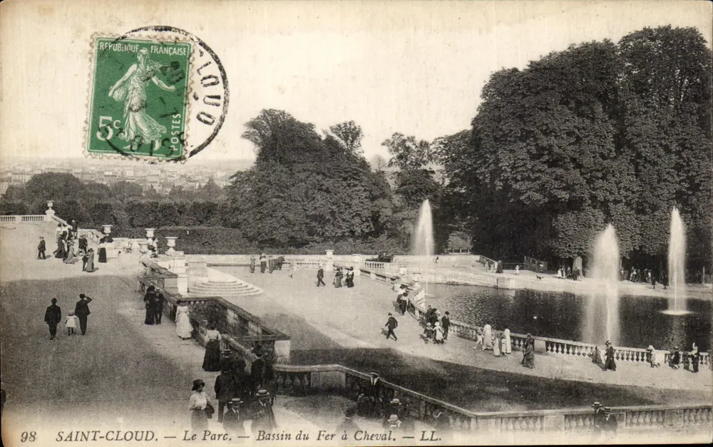 Saint-Cloud — El Parque — Bassin du Fer à Cheval — LL. — N° 98 - Anverso