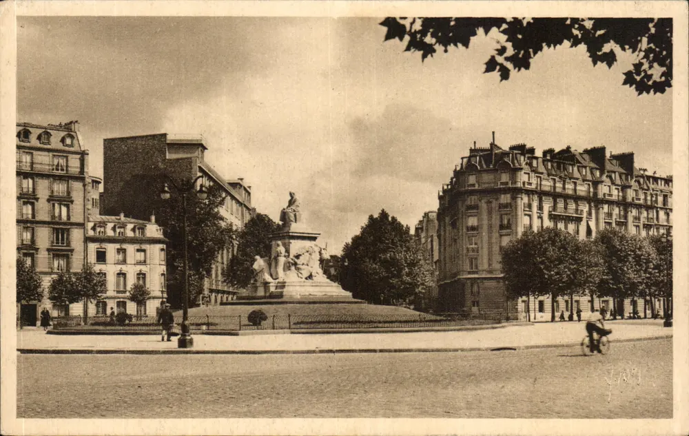 Place Pasteur — Estátua de Pasteur — Les Éditions d'Art 'En Flanant' - Frente
