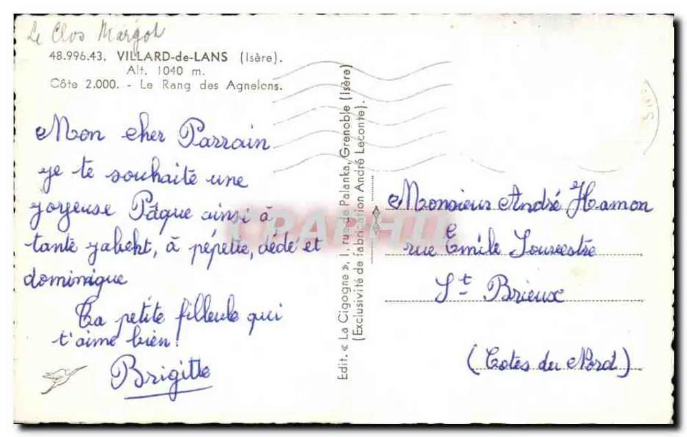 Esqui alpino — La Cigogne — Editor La Cigogne - Verso