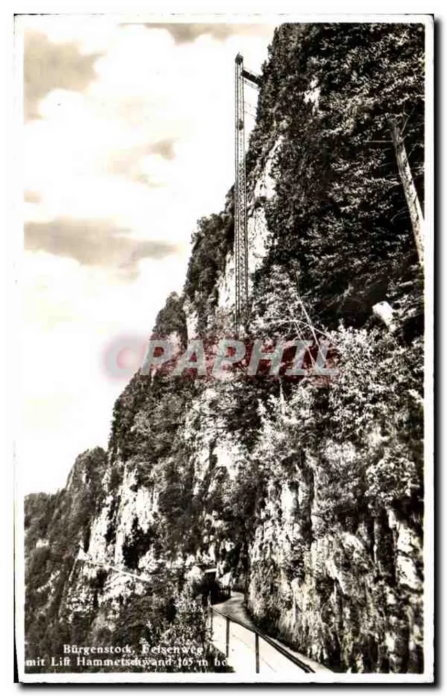 Bürgenstock, ścieżka skalna z wyciągiem Hammetschwand — 105 m — wydawca Vorlag Globetrotter G.m.b.H., Luzern - Awers