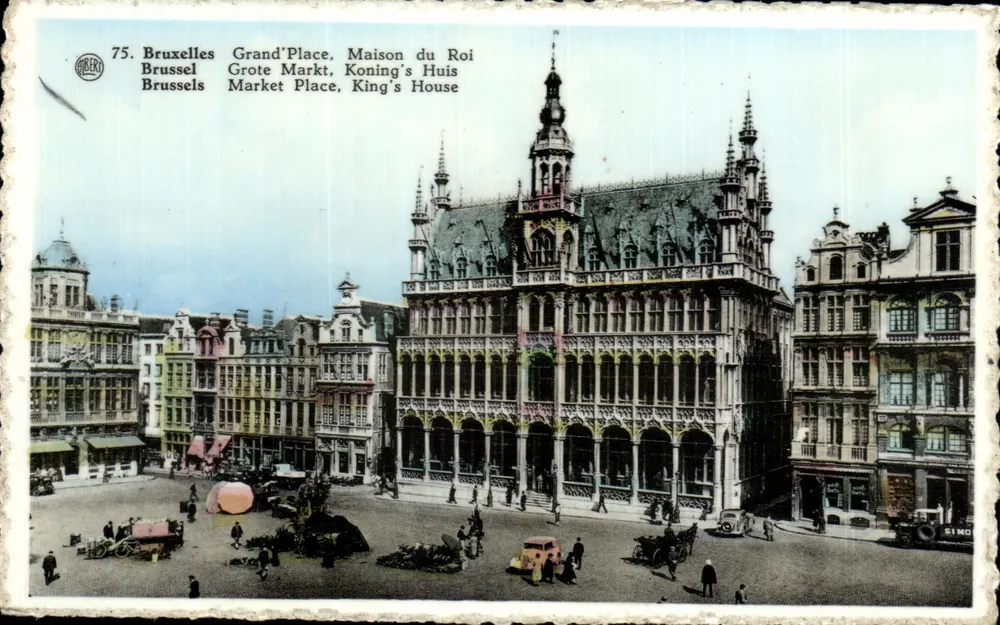 Bruxelas — Grand'Place — Casa do Rei — editor Ribéki, n°75 - Frente