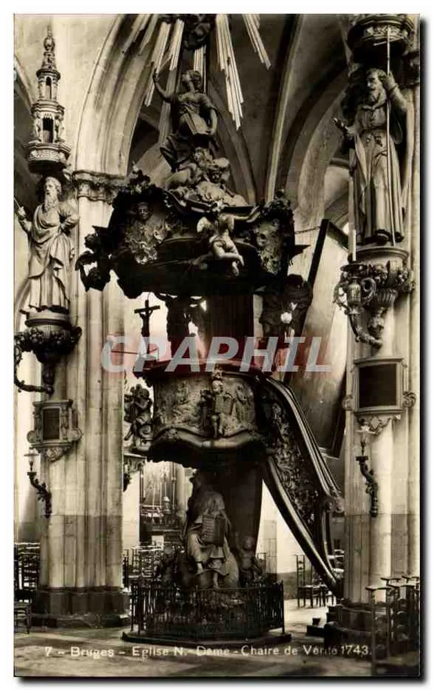 Bruges - Igreja N. Dôme - Cadeira de Vérin 1743 - Frente