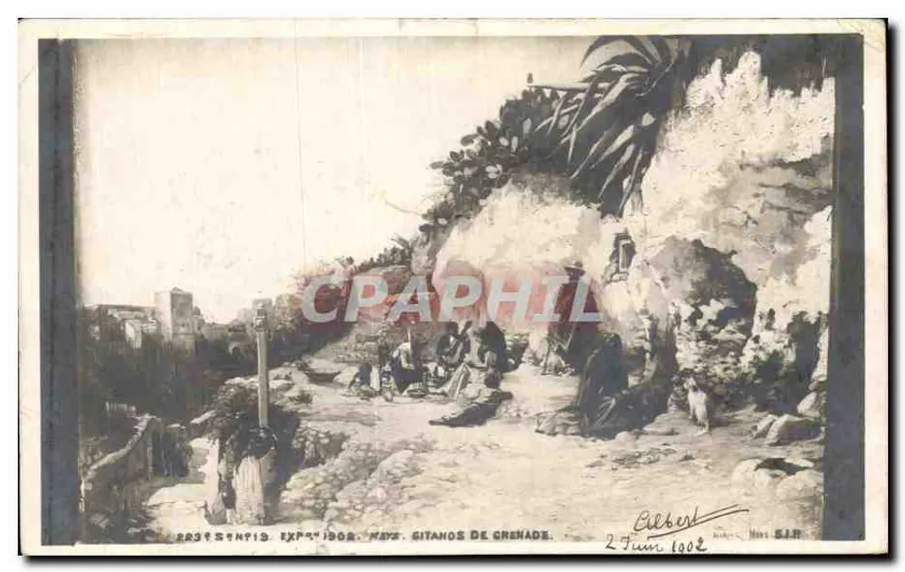 Gitano de Grenade — Exposição de 1902 — Albert, S.I.P. - Frente