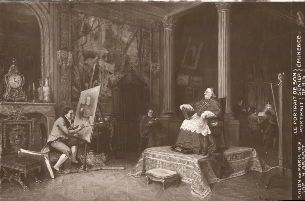 Retrato de um prelado — Série do Salão de Paris 1912 — H. Bruspot - Frente